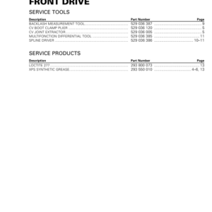 SSV Front Drive (Maverick X3 MAX) Shop tmr2017 509 Manual