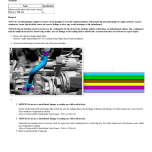 Turbocharger Oil Return Tube RH G2193105 Manual