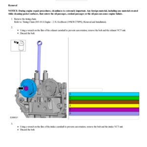 Variable Camshaft Timing (VCT) Unit G2186894 Manual