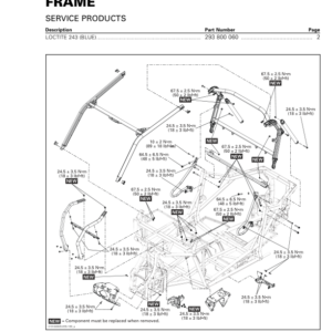 SSV 2018 Frame (MAVERICK TRAIL) Shop 219100905 055 Manual