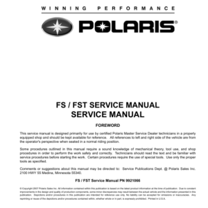 2006 fs fst Manual