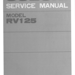 Suzuki RV125 pdf Manual