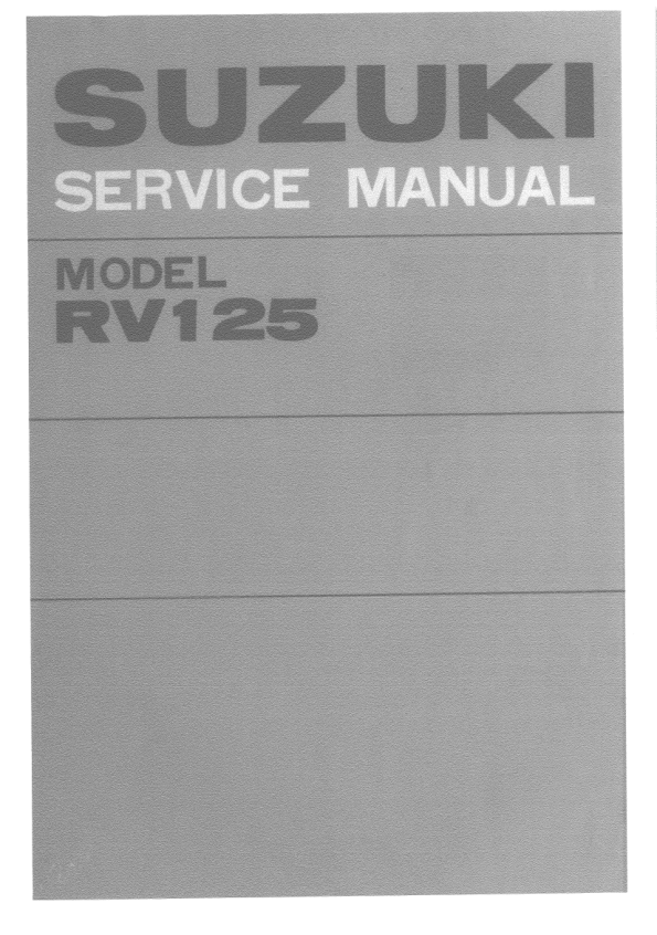 Suzuki RV125 pdf Manual