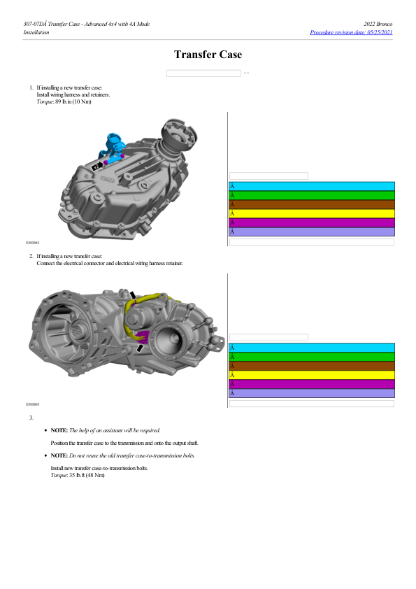 Transfer Case G2203078 Manual