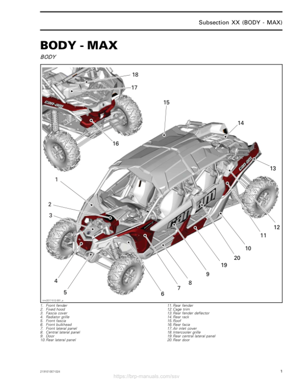 SSV MY20 Body MAX (Maverick suppl.) 219101007 024 en Manual