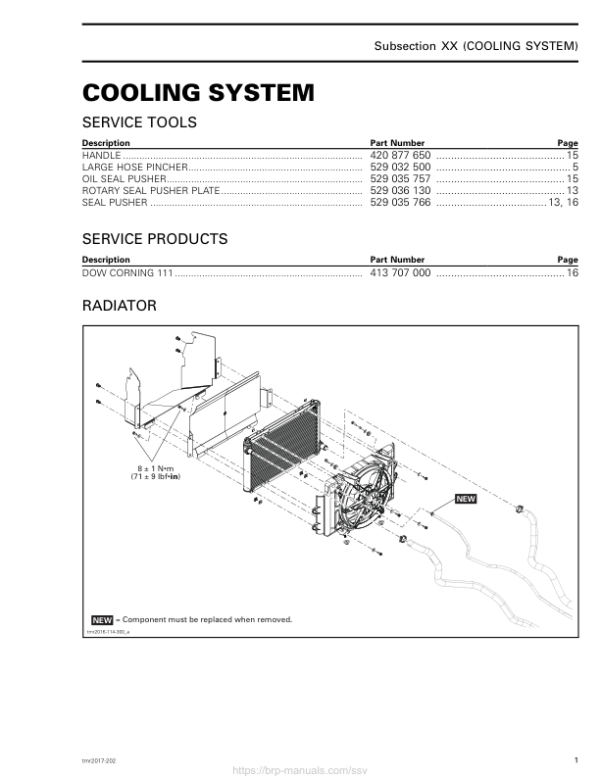 SSV Cooling (Defender MAX) Shop tmr2017 202 Manual