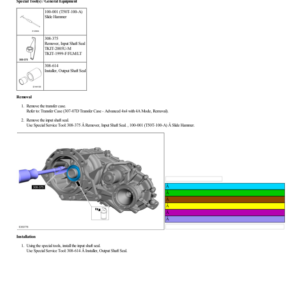 Transfer Case Input Shaft Seal G2203125 Manual