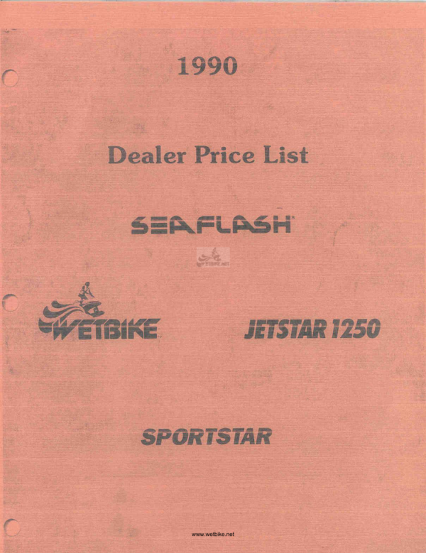 1990 Dealer Price List Manual