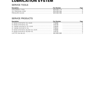 SSV MY20 Lubrication System HD5 (Defender suppl.) 219101010 054 en Manual