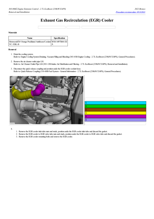 Exhaust Gas Recirculation (EGR) Cooler G2223873 Manual