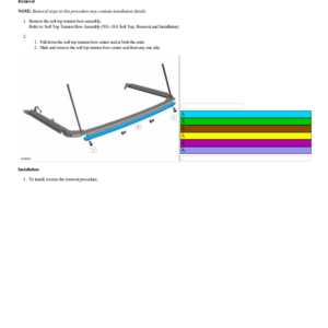 Soft Top Tension Bow Center Seal G2238314 Manual