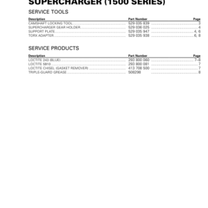 Supercharger (1500 Series) Manual