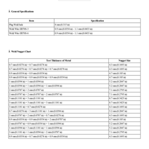 Specifications G2226856 Manual