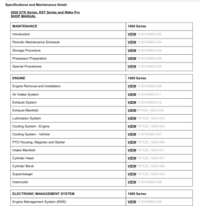 2020 GTX RXT WAKE PRO Shop 136040 SM21Y020 en Manual