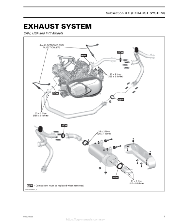 SSV Exhaust System (Commander) Shop tmr2016 005 Manual