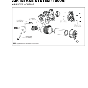 SSV 2019 Air Intake System (1000R) Maverick Trail Shop Supp 219100969 008 Manual