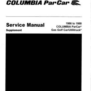 columbia golf cart 1986 1988 gas Manual