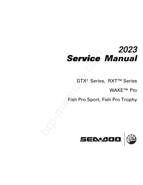 MY23 PWC GTX, RXT, WAKE PRO, Fish PRO Sport, Fish PRO Trophy Manual