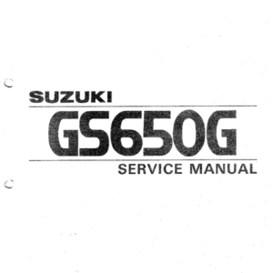 Suzuki GS650G Manual