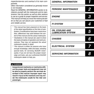 Suzuki gsx1400 Manual