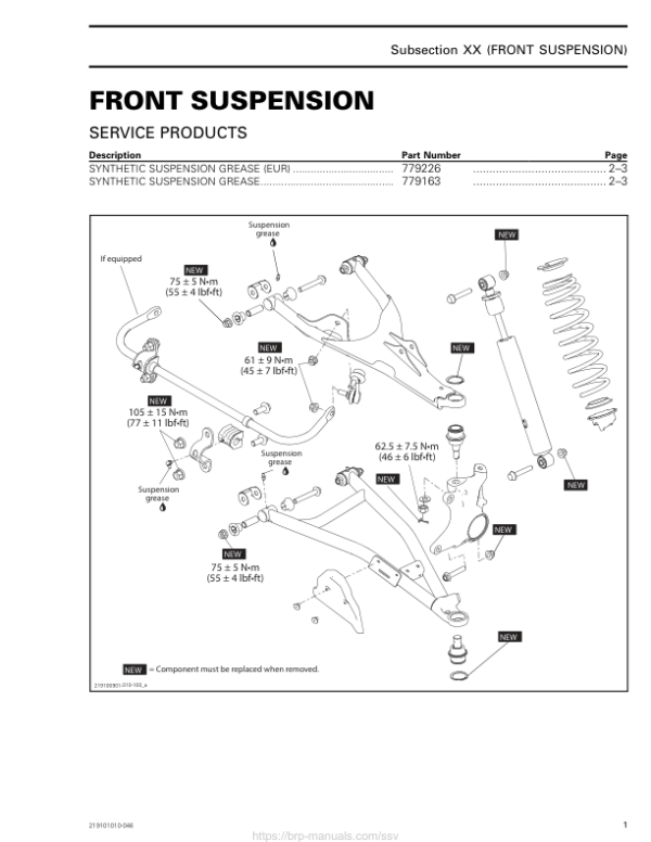 SSV MY20 Front Suspension 219101010 046 en Manual