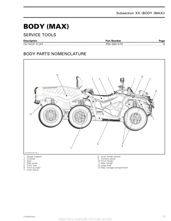 ATV MY18 Body (MAX) 219100885 054 Manual