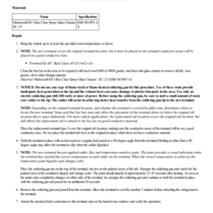 Lead Terminal Repair G2217490 Manual