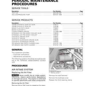 SSV MY20 Maintenance Procedures (Maverick suppl.) 219101007 004 en Manual