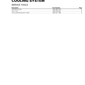 ROAD 2018 (Cooling system) repair 219100949 007 Manual