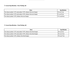 Specifications G2217541 Manual