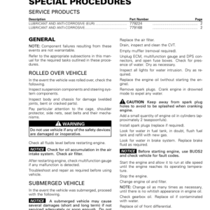 SSV 2020 Special Procedure (Trail Sport) 219101008 006 Manual