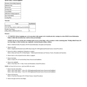 A Pillar Outer Panel G2230182 Manual