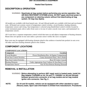 Heated Seats Manual