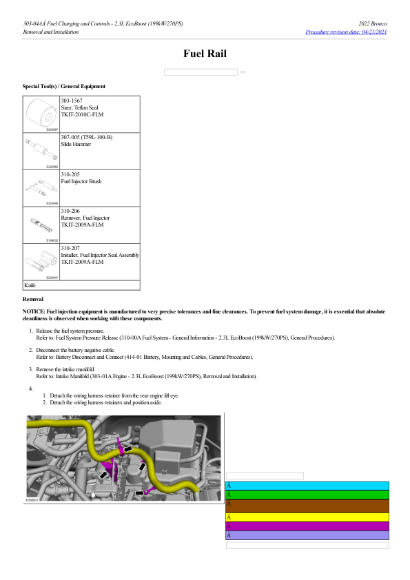 Fuel Rail G2201438 Manual