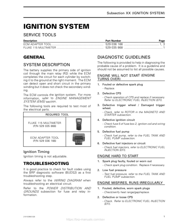 SSV 2019 Ignition System Commander Shop Supp 219100965 028 Manual