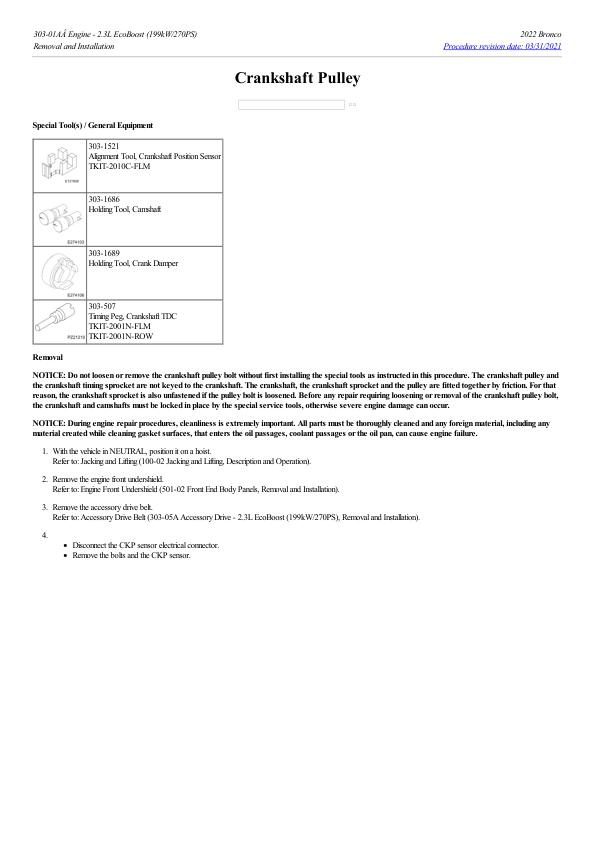 Crankshaft Pulley G2186878 Manual