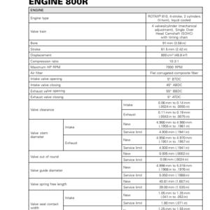 SSV 2019 Tech Specs Engine 800R Commander Shop Supp 219100965 043 Manual