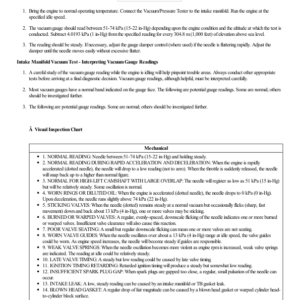 Intake Manifold Vacuum Test G2219086 Manual