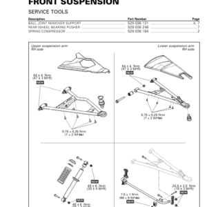 Road 2020 Front Suspension (RT) 219101011 020 Manual