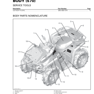 ATV Body (570) (Outlander X mr) Shop supplement vmr2016 314 Manual