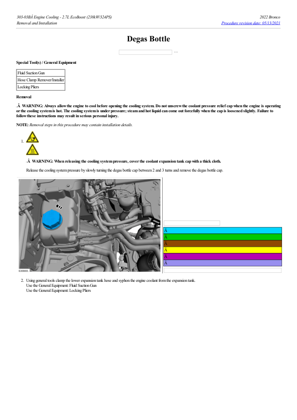 Degas Bottle G2225023 Manual