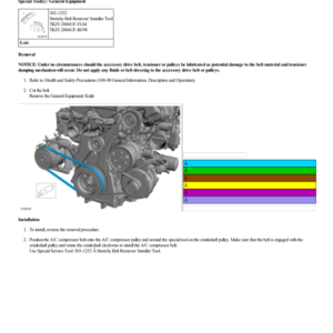 Air Conditioning (A C) Compressor Belt G2221950 Manual