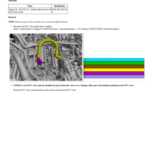 Positive Crankcase Ventilation (PCV) Valve G2223879 Manual