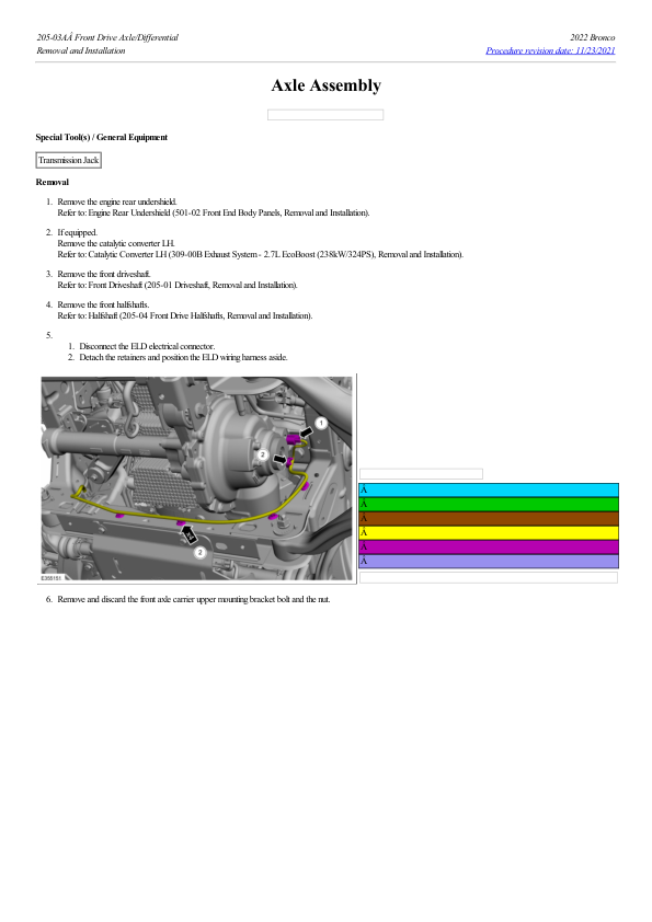 Axle Assembly G2222607 Manual