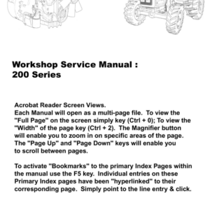 Massey Ferguson MF200 Series SM 05640 Manual