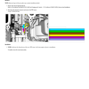 Fuel Rail Pressure (FRP) Sensor G2193582 Manual