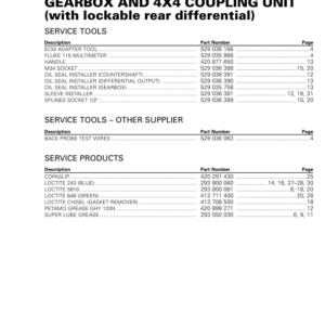 Rotax MY19 (1010RS SSV) Gearbox Lockable Differential RTX19 1010RS 011 Manual