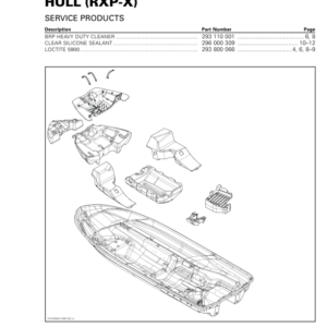 Hull (RXP X) LINE UP SEA DOO Manual