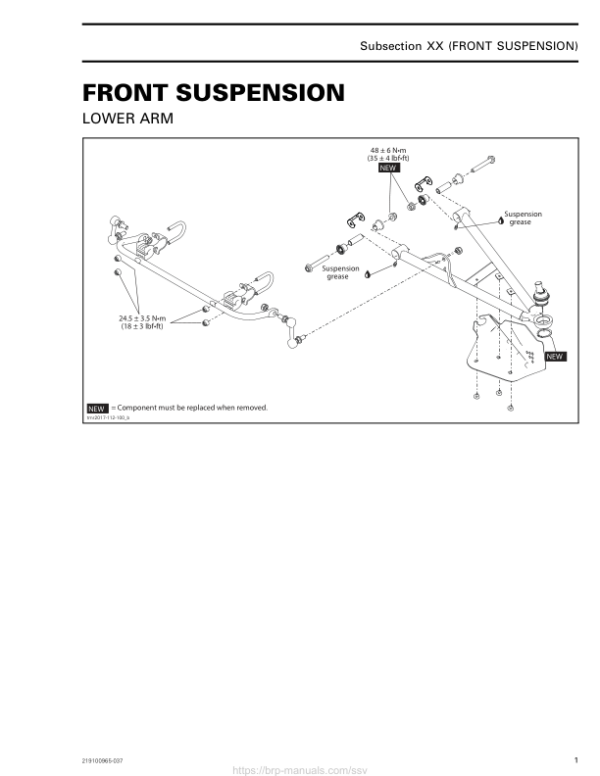 SSV 2019 Front Suspension Commander Shop Supp 219100965 037 Manual