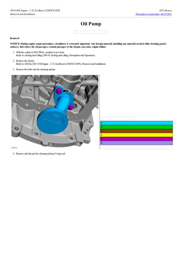 Oil Pump G2206284 Manual